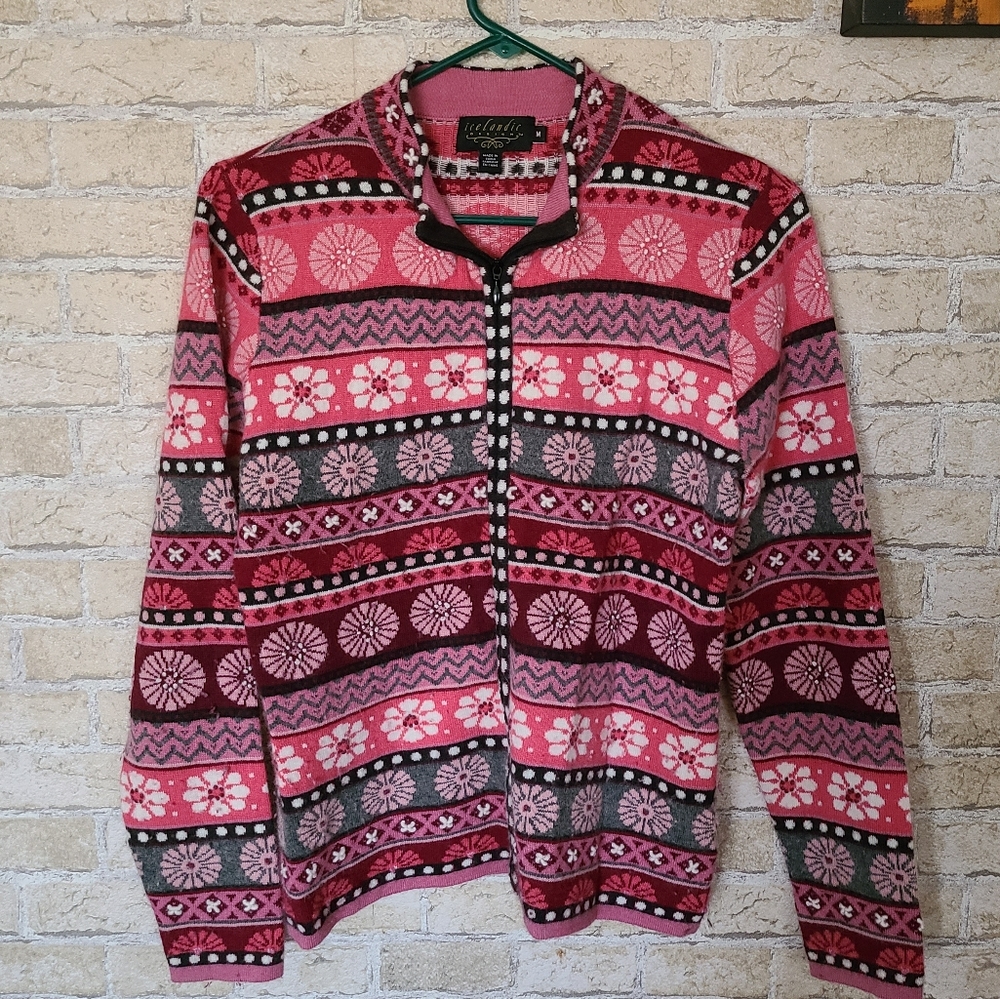 Icelandic zip up sweater